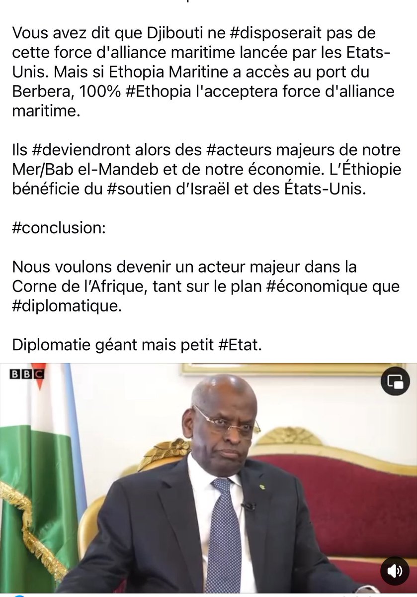 gortaque's tweet image. J’ai rédigé cette #recommandation le 5 janvier 2024, soit il y a environ deux ans. À l’époque, je vous ai conseillé de rejoindre cette #initiative afin de limiter l’influence de l’Éthiopie et du Somaliland. 

Les #développements actuels confirment que cette analyse était fondée.