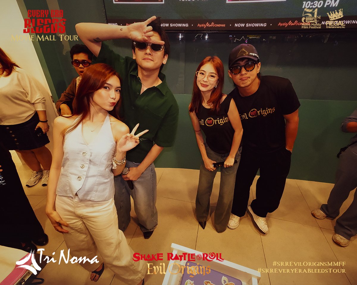 RegalFilms's tweet image. TRINOMA, GRABE KAYO!!! 😱❤️‍🔥

SOLD OUT. DINUMOG. WALANG UPUAN!

Nag-alab ang cinema visit ng #SRREvilOrigins kasama sina Francine Diaz, Fyang Smith, Seth Fedelin, at JM Ibarra — sama-samang sigaw, kilig, at takot sa loob ng sinehan! 

Maraming salamat sa solid support! 

#MMFF51