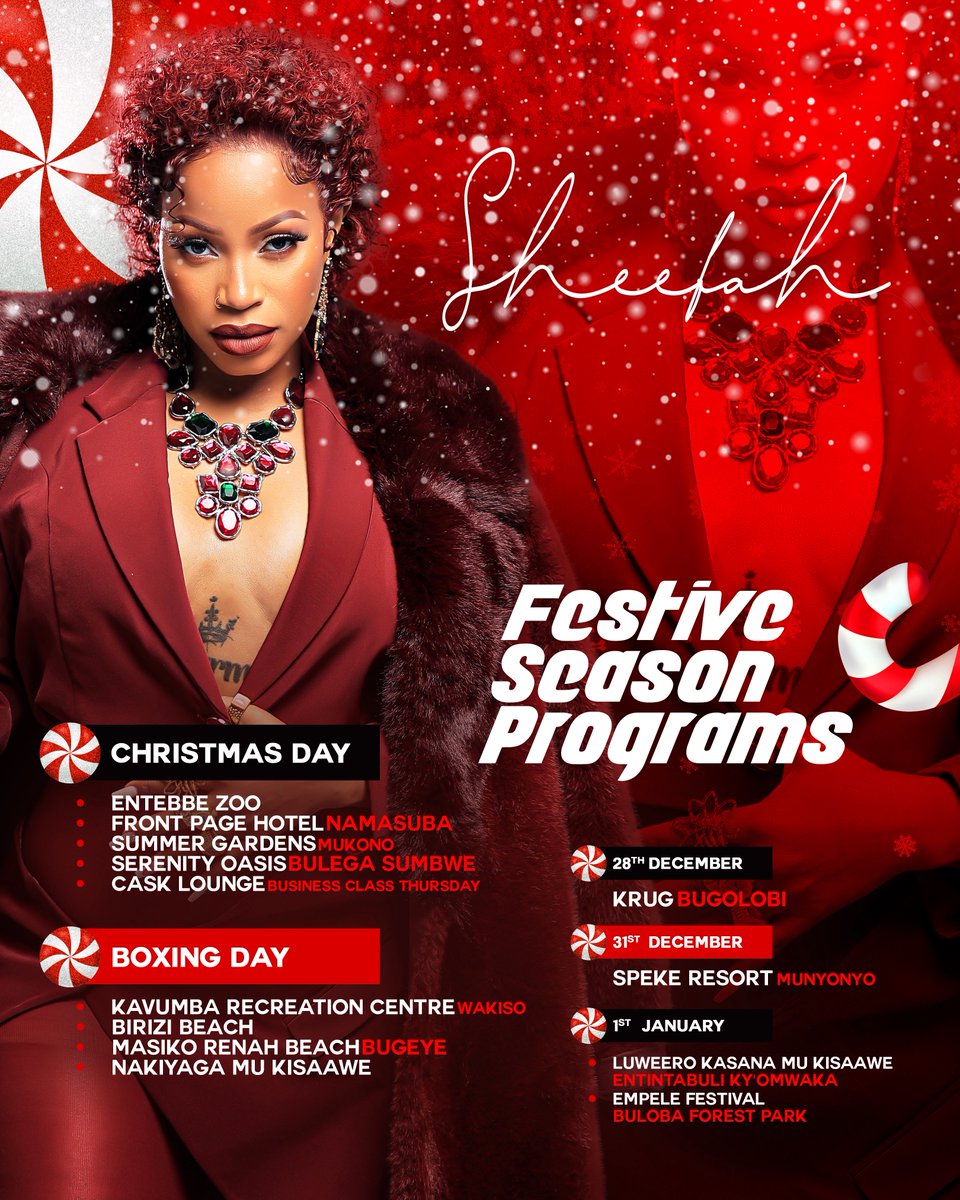 Happy Holidays Sheebaholics 🎉🎄See you there! #SHOWTIME🔥