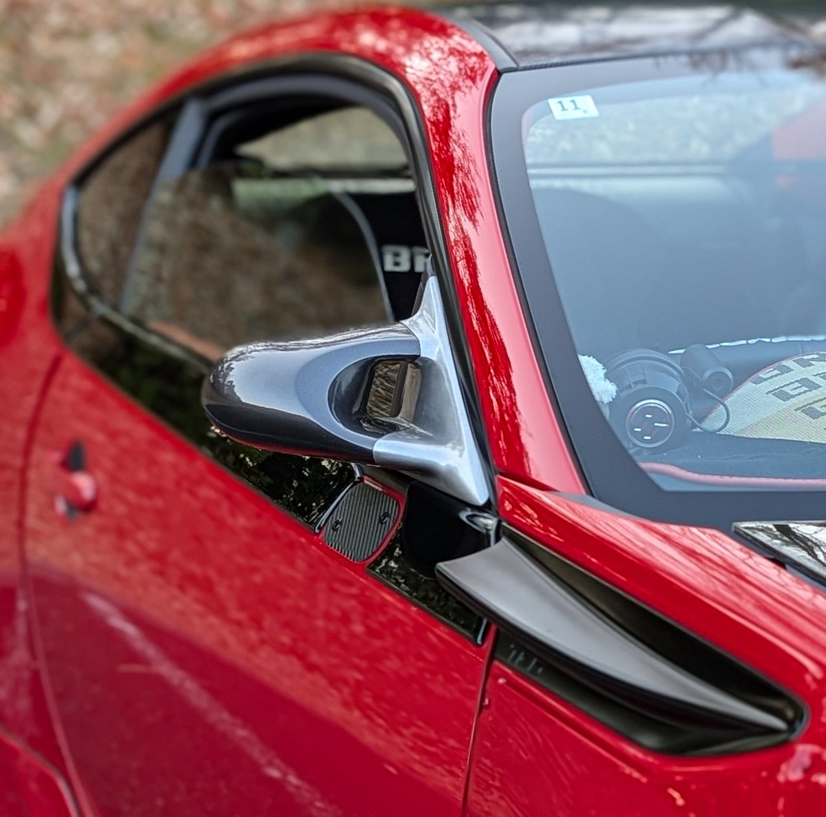 GON_beecrew's tweet image. #今年の仕様変更を振り返る 
ドリ車のくせに見た目だけ🫣
①GHOSTEXPOD赤黒内装
②ロケバニORIGINぷちワイド
③WORK VSKF#
④KABUKI ミラー