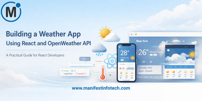 Manifest_info's tweet photo. Building a Weather App Using React and OpenWeather API
https://t.co/kMAiFSpJY6

#ReactJS #React #OpenWeatherAPI #WeatherApp #JavaScript #WebDevelopment #FrontendDevelopment #APIs https://t.co/NEp9eU7Tjw