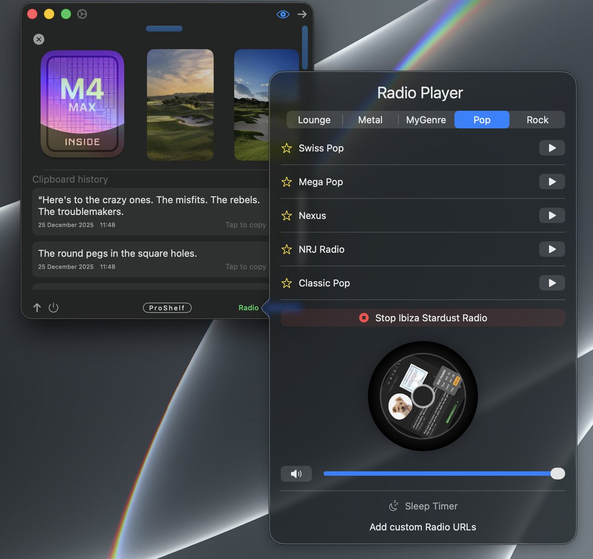 ProShelf is in holiday promotion.
$0.99 / month, $9.99 / year -- starting Dec 26

Enjoy this ultimate macOS desktop companion app.

apps.apple.com/pt/app/proshel…