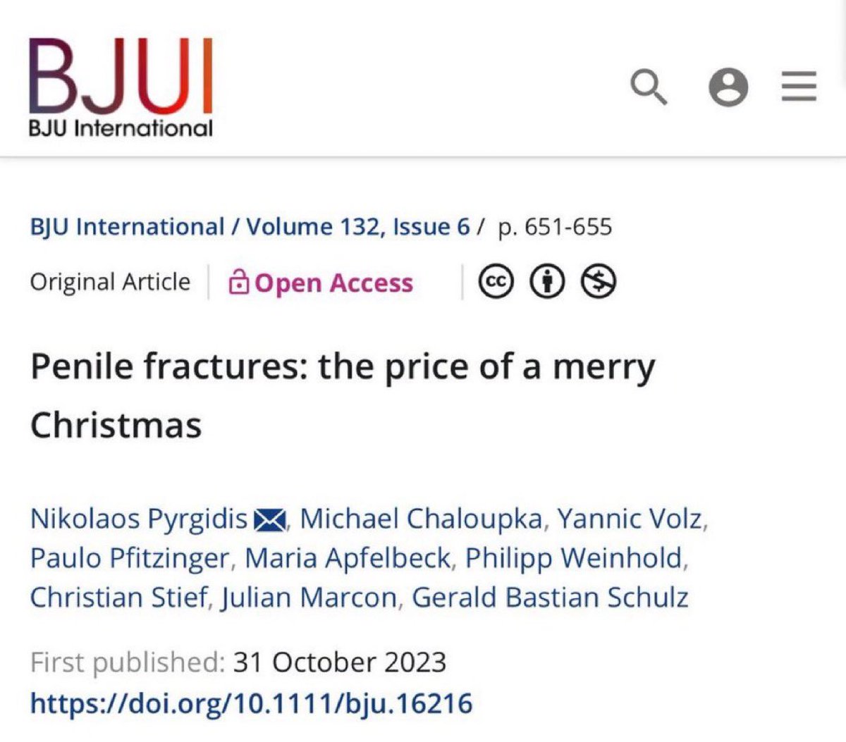 AntelmPujol's tweet photo. CURIOSIDAD🎄🎅 : Durante la navidad se MULTIPLICAN los casos de fracturas de pene.

🚩La Navidad se asocia con un 43% mayor prevalencia de fracturas de pene.

⏱️ Navidad, fines de semana y verano es cuando más fracturas de pene suceden.

😱 Las posturas que implican una flexión forzada del pene erecto son las de mayor riesgo: ejemplo El “Reverse cowgirl”. 

•••Estudio observacional en población alemana 👇🏻👇🏻👇🏻