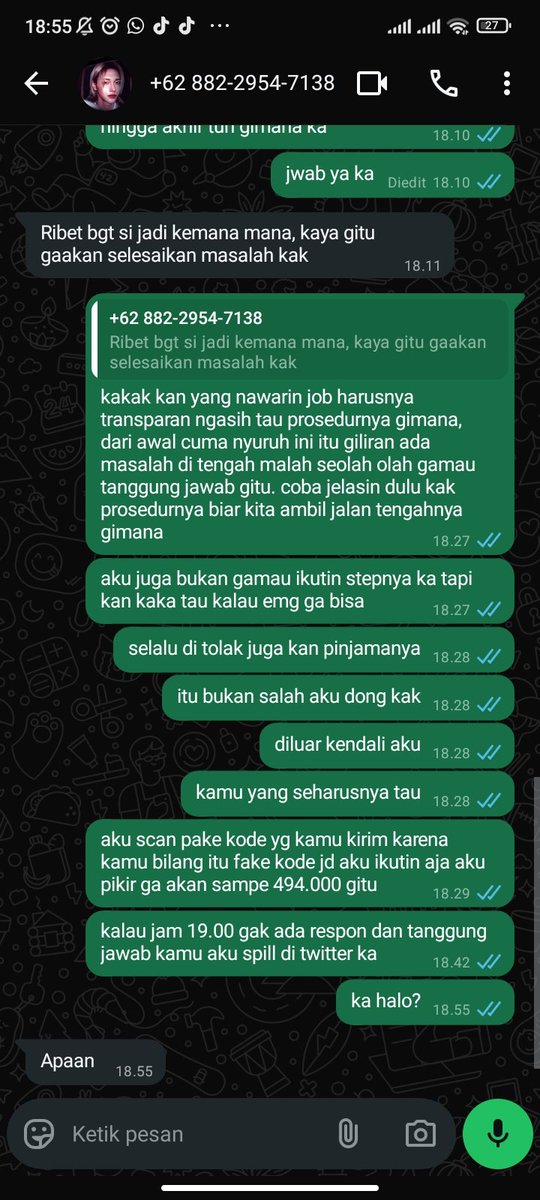 vaylazc's tweet image. Update terbaru temanku kena 496rb