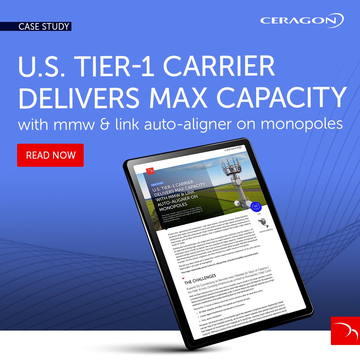 “Set It and Forget It” mmWave Backhaul! With Ceragon’s Auto-Aligner, a major U.S. operator stabilized mmWave links on monopoles, eliminating costly realignments and reducing downtime. 

Check out the case study: hubs.ly/Q03YR3gz0