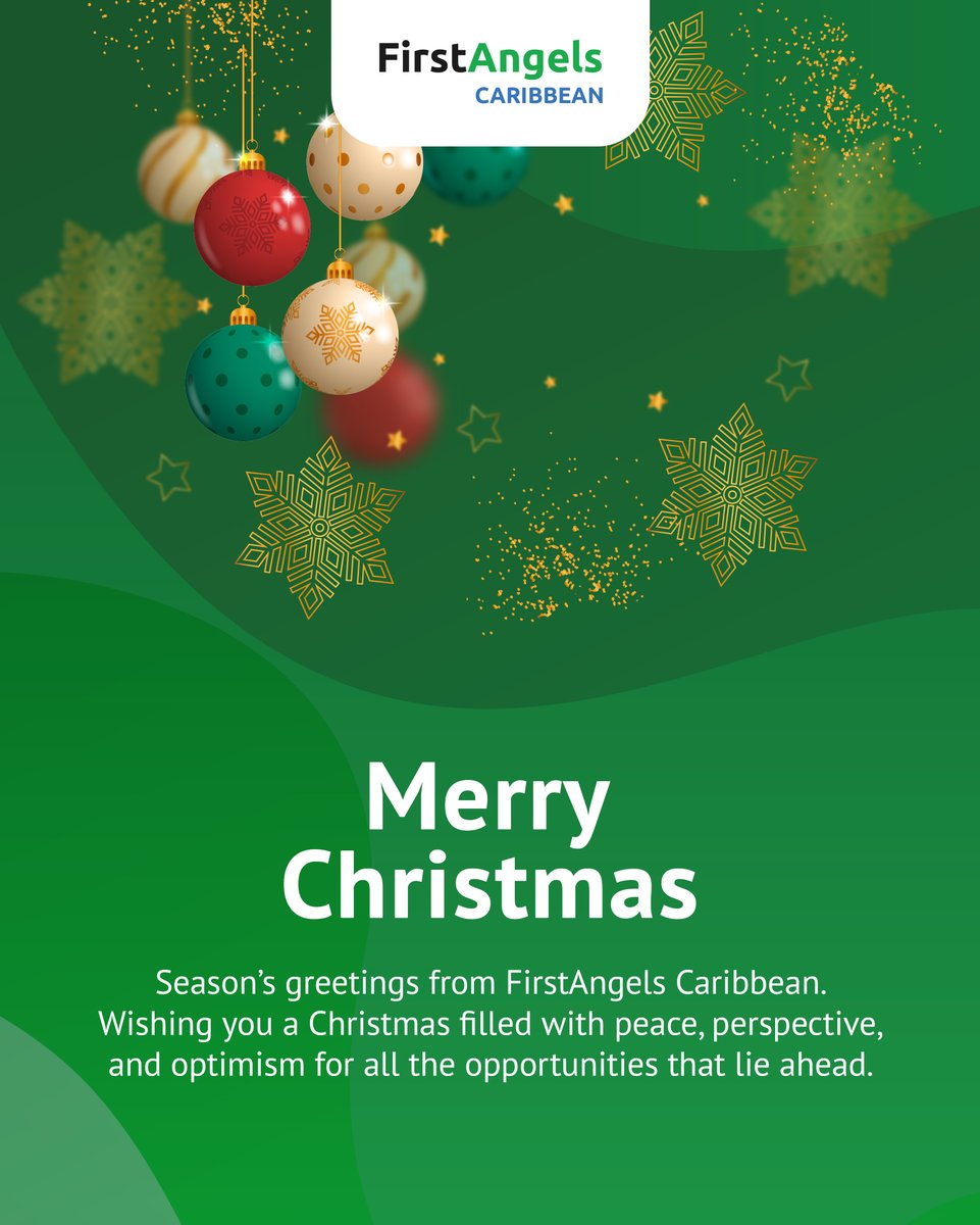 Season’s greetings from FirstAngels Caribbean.
Wishing you a Christmas filled with peace, perspective, 
and optimism for all the opportunities that lie ahead.
 
#FirstAngelsCaribbean #SeasonsGreetings #ChristmasWishes #PeaceAndHope #CaribbeanBusiness