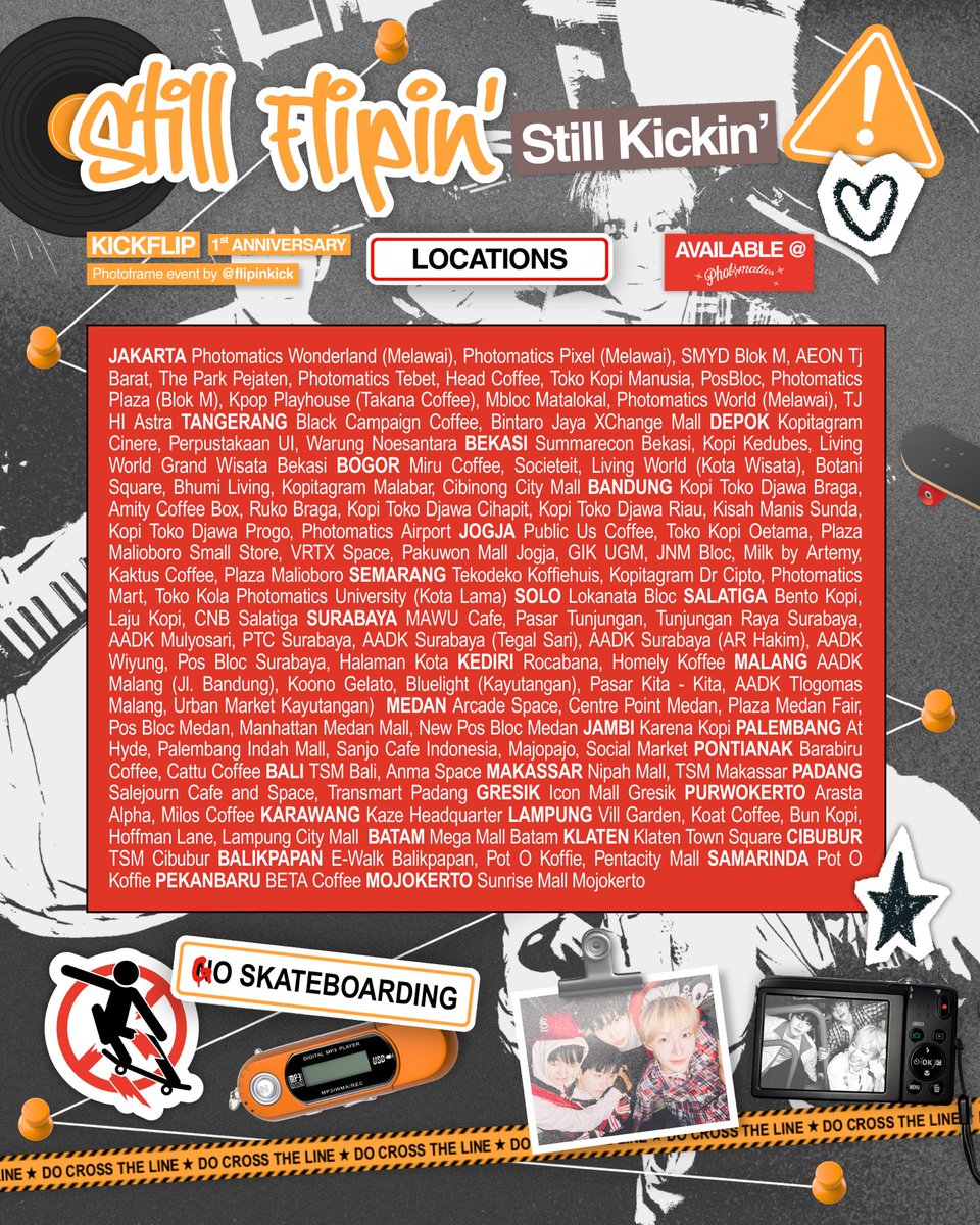 flipinkick's tweet image. 𝙎𝙩𝙞𝙡𝙡 𝙁𝙡𝙞𝙥𝙞𝙣’ 𝙎𝙩𝙞𝙡𝙡 𝙆𝙞𝙘𝙠𝙞𝙣’

KickFlip 1st Anniversary Photobooth Event by @flipinkick

📅 1 - 30 January 2026
📍 @photomaticsid

Let’s celebrate KickFlip’s 1st anniversary together and don’t forget to post with #StillFlipinStillKickin if you use the frame📸