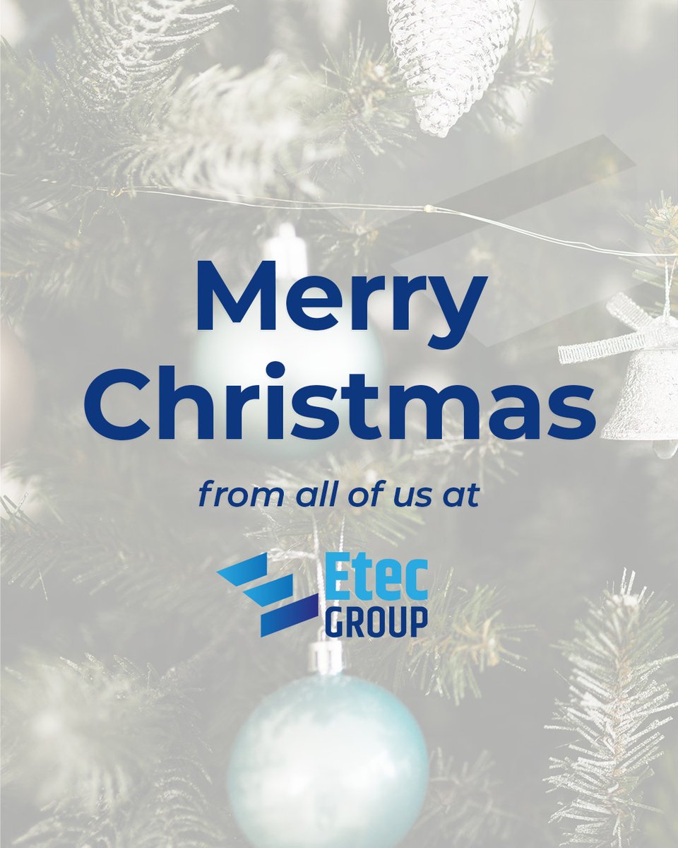 EtecCSLtd's tweet photo. As the year draws to a close, we’d like to wish our clients, partners and colleagues a very Merry Christmas.

Thank you for your continued trust, collaboration and support throughout the year.

From all of us at Etec Group, have a safe, restful and enjoyable festive season. https://t.co/lHzVKEnReK