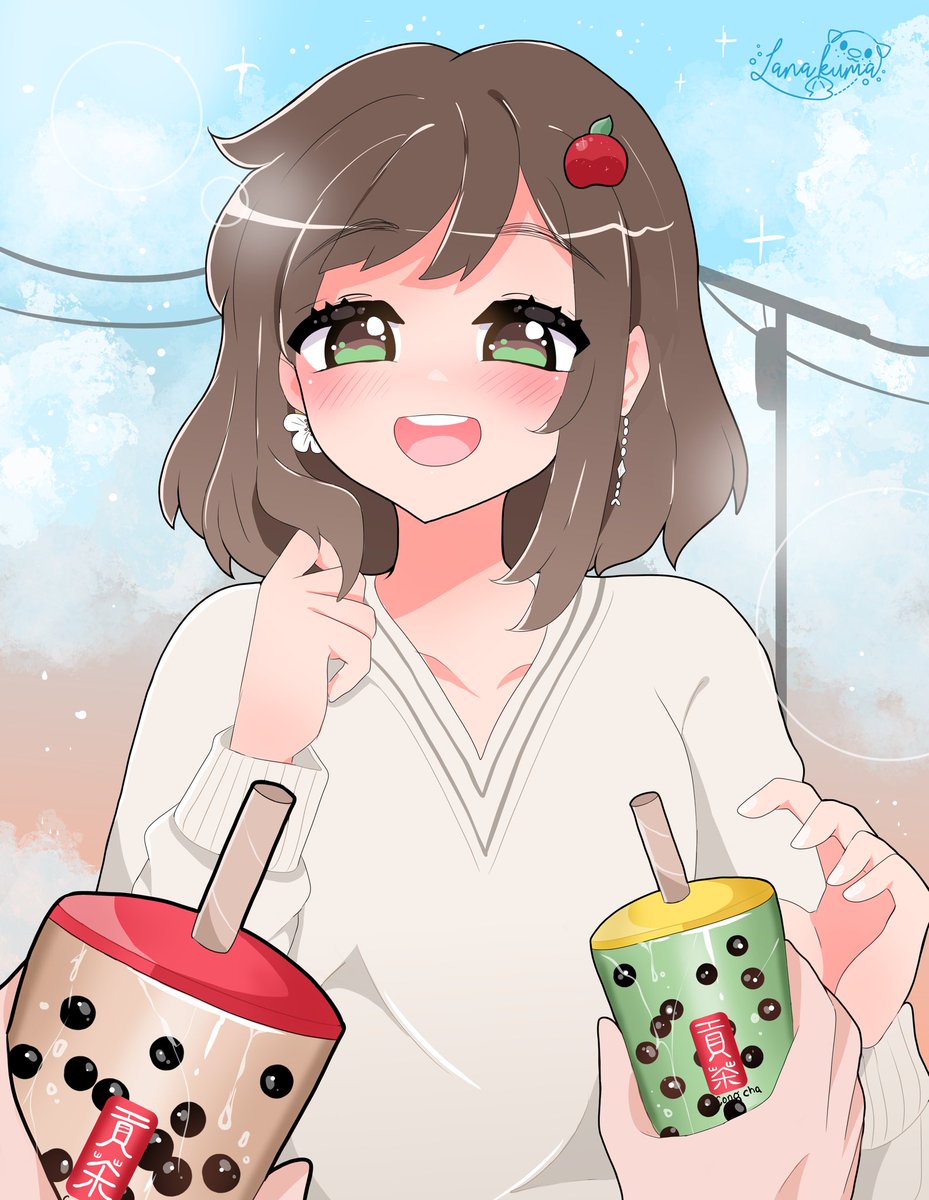 Christmas art trade I did with my friend Nams !