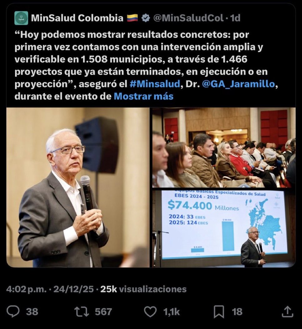 Colombia tiene 1123 municipios y el <a href="/MinSaludCol/">MinSalud Colombia 🇨🇴</a> se inventa 385 que no existen, imagínense el grado de desconexión