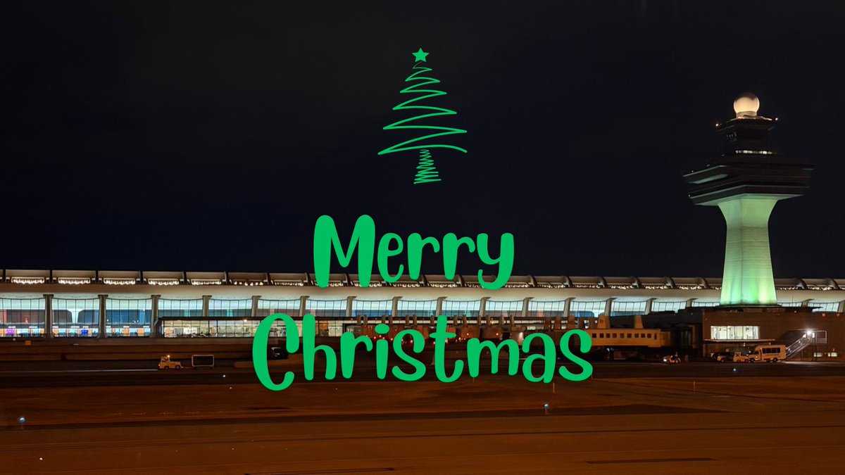 AviationTraGeek's tweet photo. Merry Christmas &amp; Happy Holidays 

#aviation #flydulles @Dulles_Airport 

Photo take on Christmas Day https://t.co/cs1Zr6qKw7