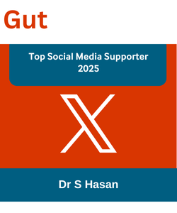 Gut_BMJ's tweet photo. #GUTAwards2025
#TopGUTSocialMediaSupporter2025 on @X is Dr S S Hasan @Hasan20187
Thank you, Dr Hasan, for all your support from @emadelomar and all #TeamGUT https://t.co/7KpOjPbSYO