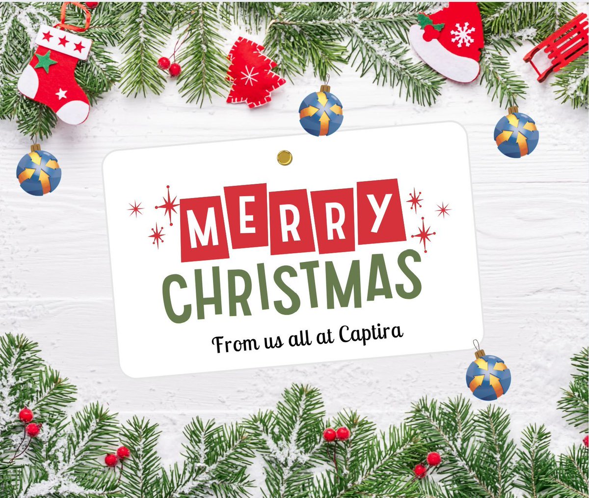 Captira's tweet photo. Merry Christmas from all of us at Captira.

As the year winds down, we hope this season gives you time to slow down, step away from the day to day, and be fully present with the people who matter most. Time around the table, unhurried conversations, and moments that remind us why the work matters in the first place.

To our customers, partners, and everyone across the bail industry, thank you for the trust and collaboration throughout the year. We are grateful to be building alongside you.

Wishing you a peaceful holiday and meaningful time with loved ones.