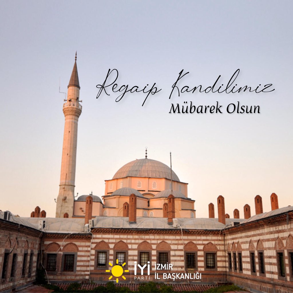 Regaip Kandili'nin ülkemize, milletimize ve tüm İslam âlemine sağlık, huzur, bolluk ve bereket getirmesini temenni ederiz.

Bu mübarek gün, dualarımızın kabulüne ve gönüllerimizin ferahlığına vesile olsun. 

#RegaipKandili'miz mübarek olsun.