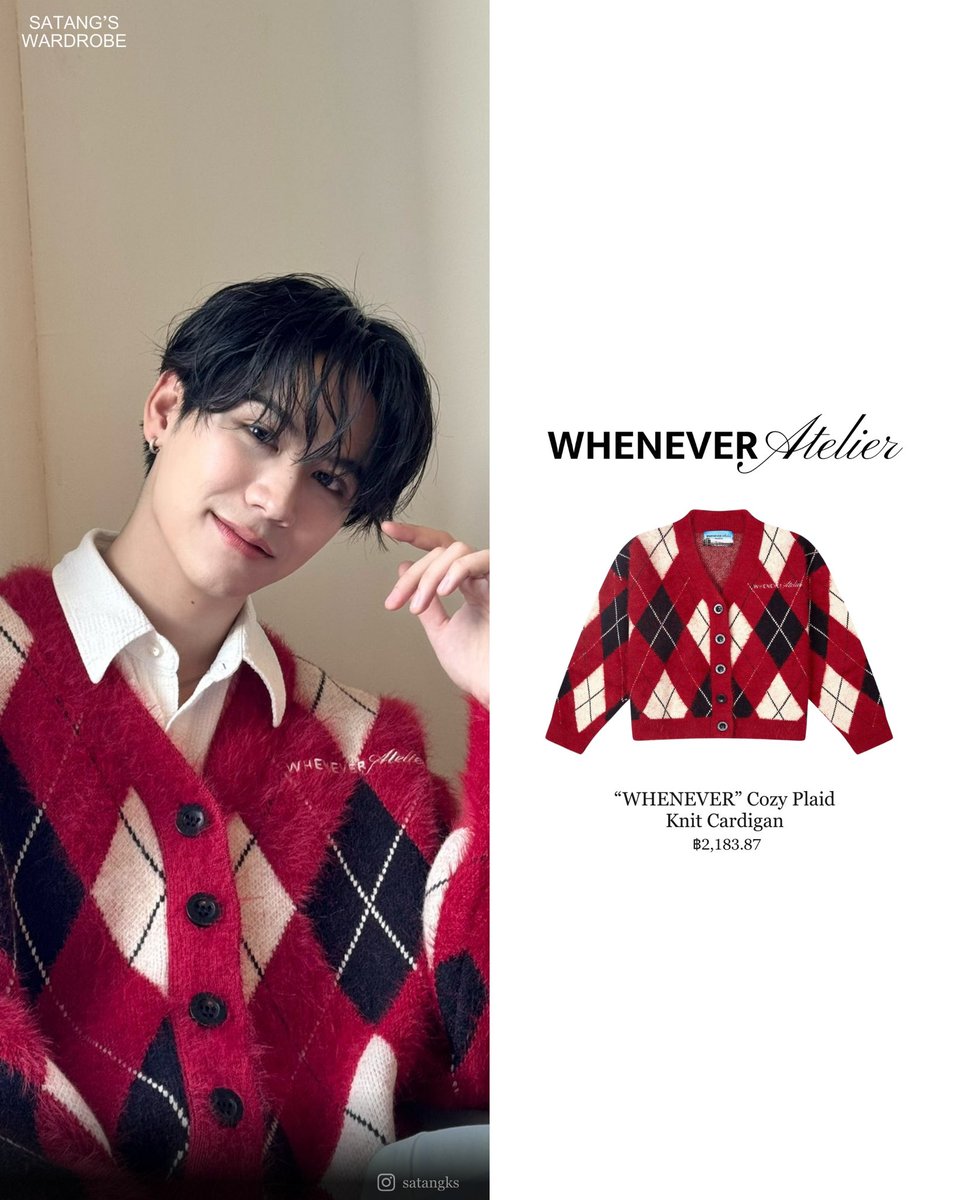 satangwardrobe's tweet photo. SATANG KITTIPHOP WITH WHENEVERATELIER 

#WHENEVERATELIER
- “WHENEVER” Cozy Plaid Knit Cardigan

SATANG WONDER DAY

#DrAllyWorkshopxSatang
#satangks
#satangwardrobe https://t.co/CHDqhKZvLr