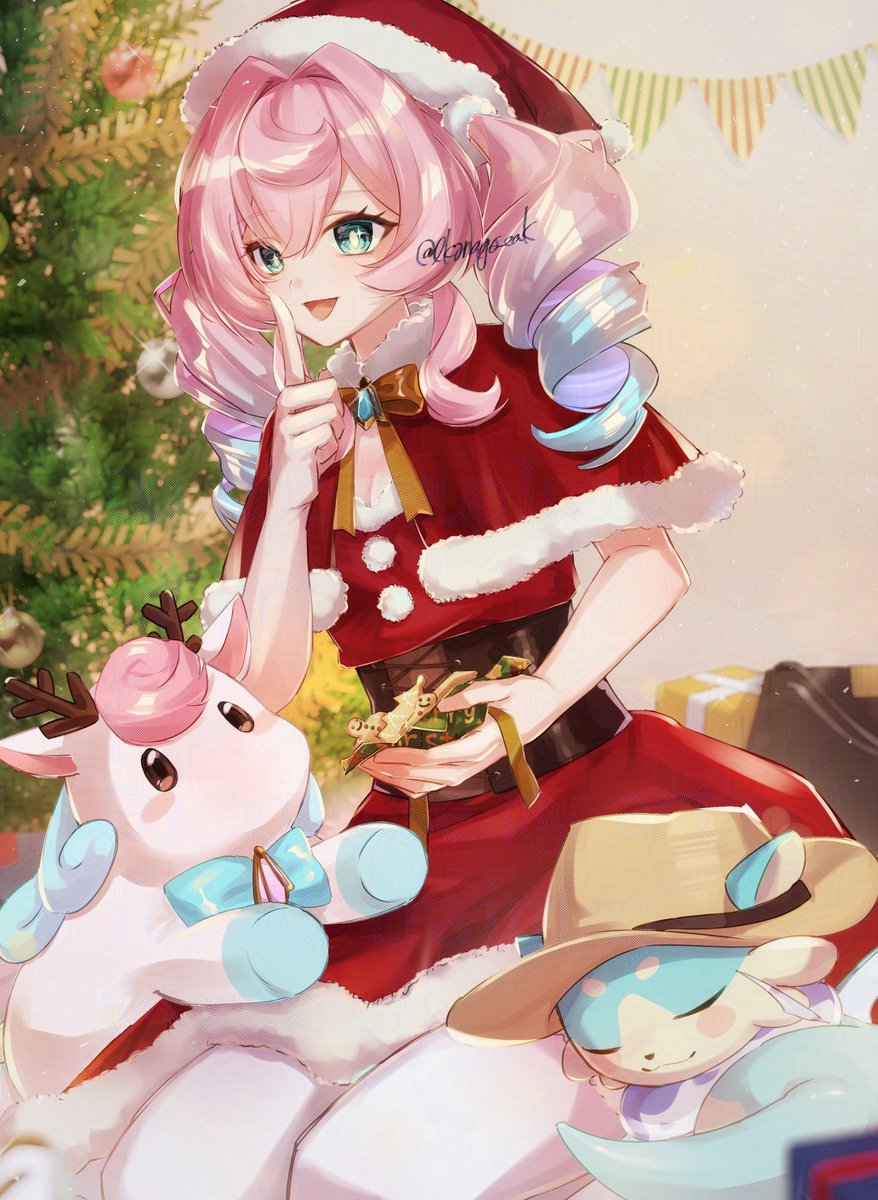 サンタヒアンシーちゃんもイカルンもポポンもかわいい〜！！癒し空間🥰