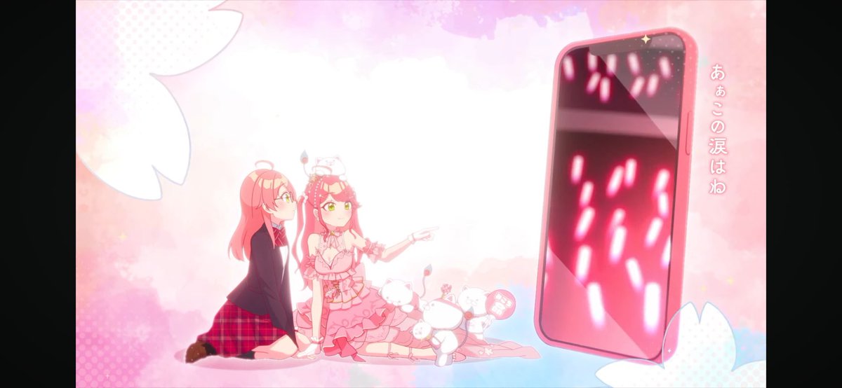 35Pたちの桜色のペンライトの景色を