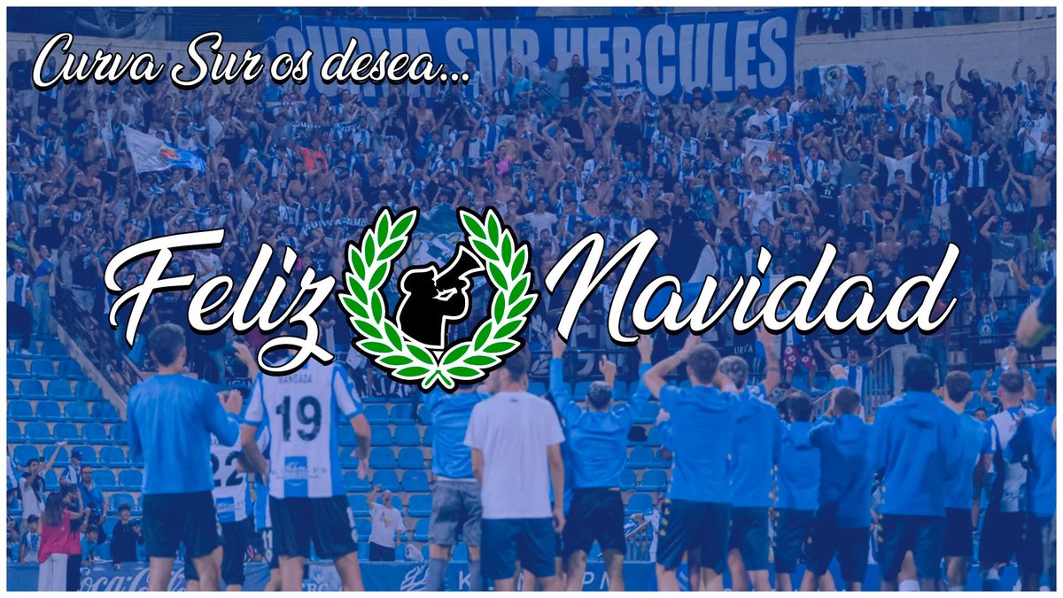 Curva Sur Hércules os desea Feliz Navidad.