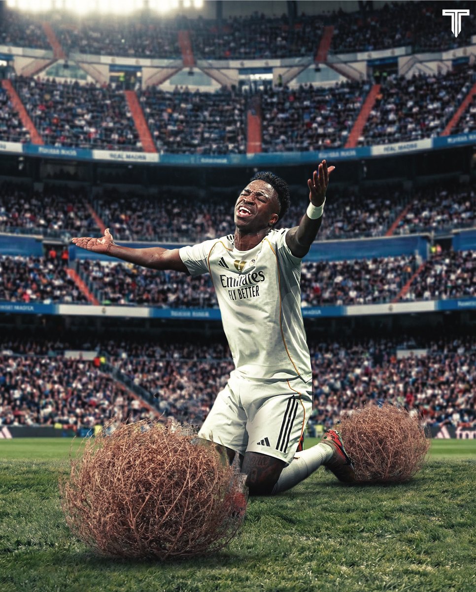 TouchlineX's tweet photo. 🚨 Fourteen games without a goal. Booed as he was substituted last time out. 

Vinícius Jr. is enduring the toughest spell of his Real Madrid career.

Could this be his final season at the club? https://t.co/QxlvwxXUrC