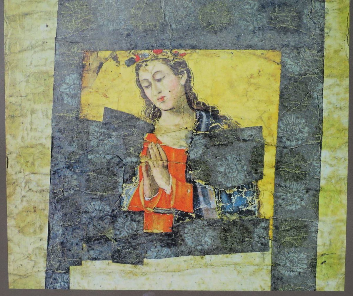 DrFrancisYoung's tweet image. Our Lady of the Snows (c.1600), a damaged but surviving glimpse of Japanese Christian devotional art before the suppression of Christianity in Japan