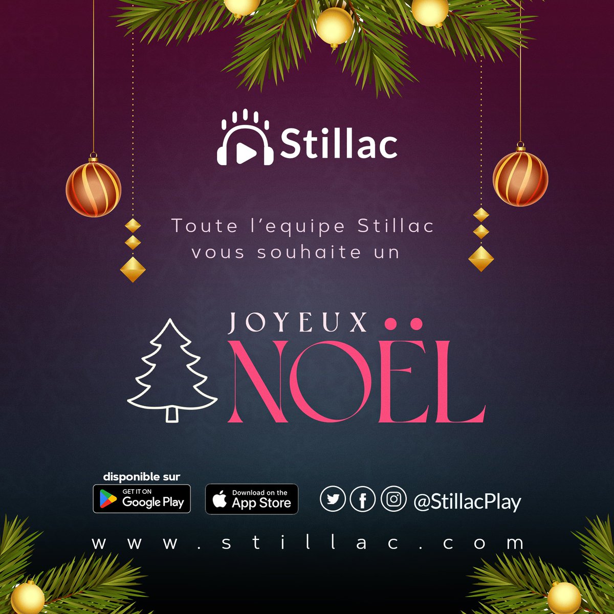 🎄🎉🎁 MERRY CHRISTMAS 🎄🎉🎁

Heureuse fête de la Nativité à tous ! 🥳
Prennez soin de vous et de vos proches 

#Stillac
#LeMeilleurDeLaZik
#MerryChristmas