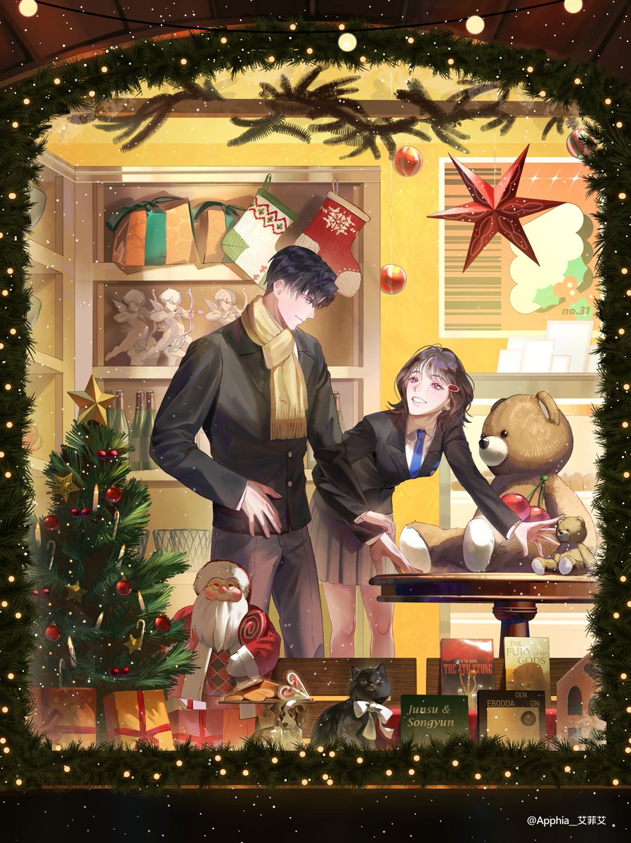 Apphia__'s tweet photo. 【commission】   
Merry Christmas🎄
#插畫 #繪畫 #電繪 #約稿 #繪畫委託 #畫畫 #絵画 #イラスト #illustrationart https://t.co/HR6TP2He3h