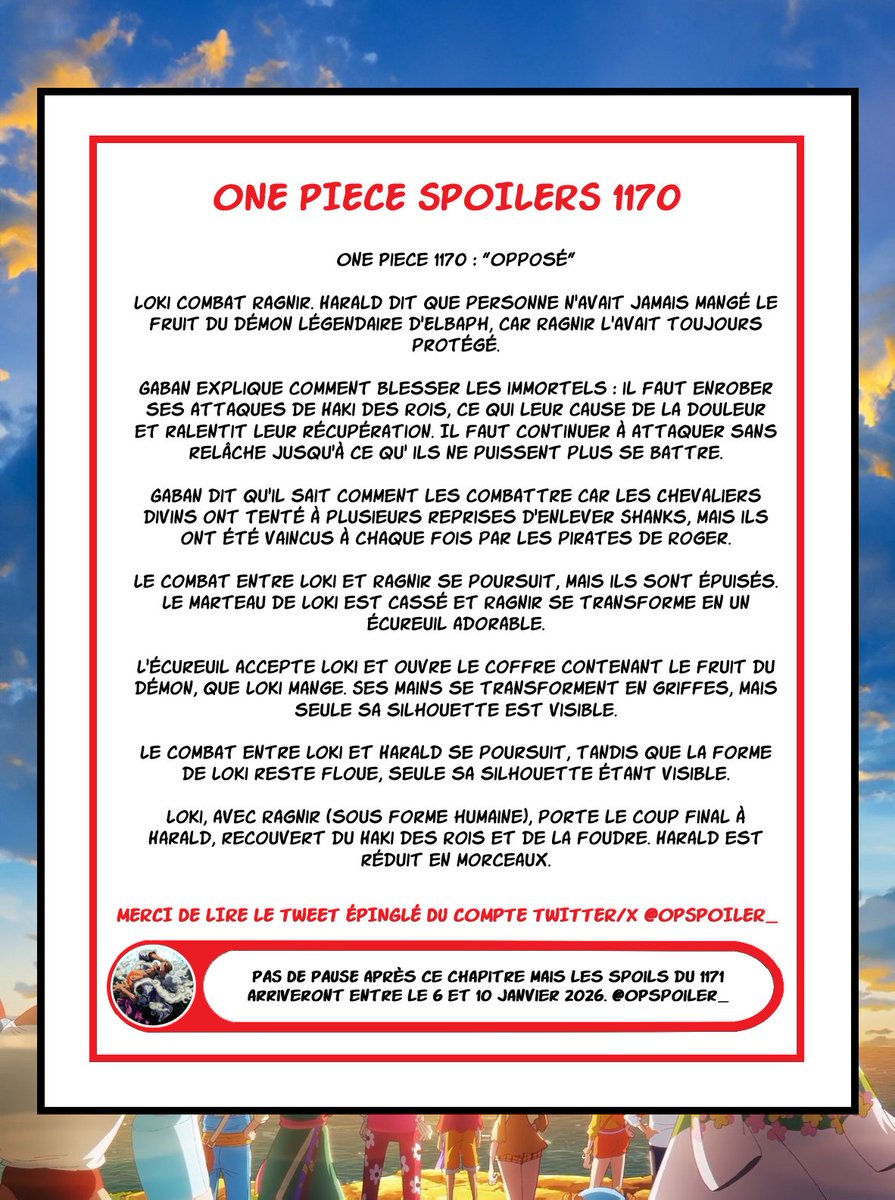 OPspoiler_'s tweet photo. #ONEPIECE1170 

🚨 PREMIERS SPOILS 🚨 https://t.co/2VFaPdFxYG