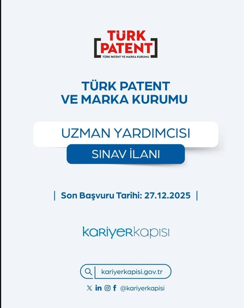 Türk Patent ve Marka Kurumu Sınai Mülkiyet Uzman Yardımcılığı pozisyonu giriş sınavı başvuruları için son 2 gün!

kariyerkapisi.gov.tr Son Başvuru Tarihi: 27 Aralık 2025

<a href="/turkpatentt/">TurkPatent</a>