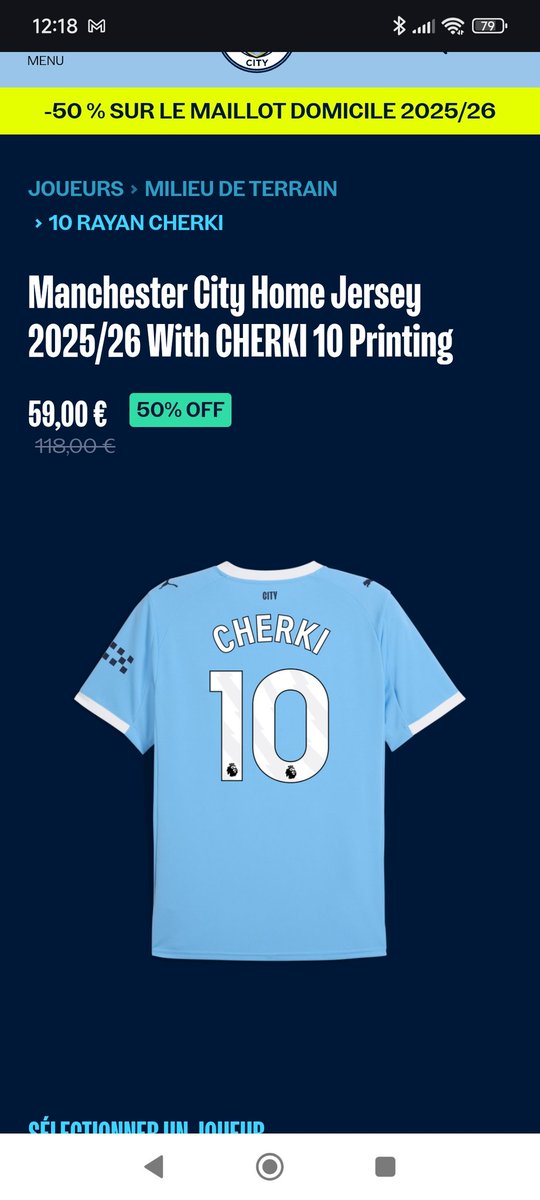 Salut les gones,

Je veux commander le maillot de cherki sur le site officiel de city il me dise que les frais de livraison sont de 5 euros pour une livraison en France. On est d'accord qu'il n'y a pas de frais de douane ou a la réception supplémentaire ??