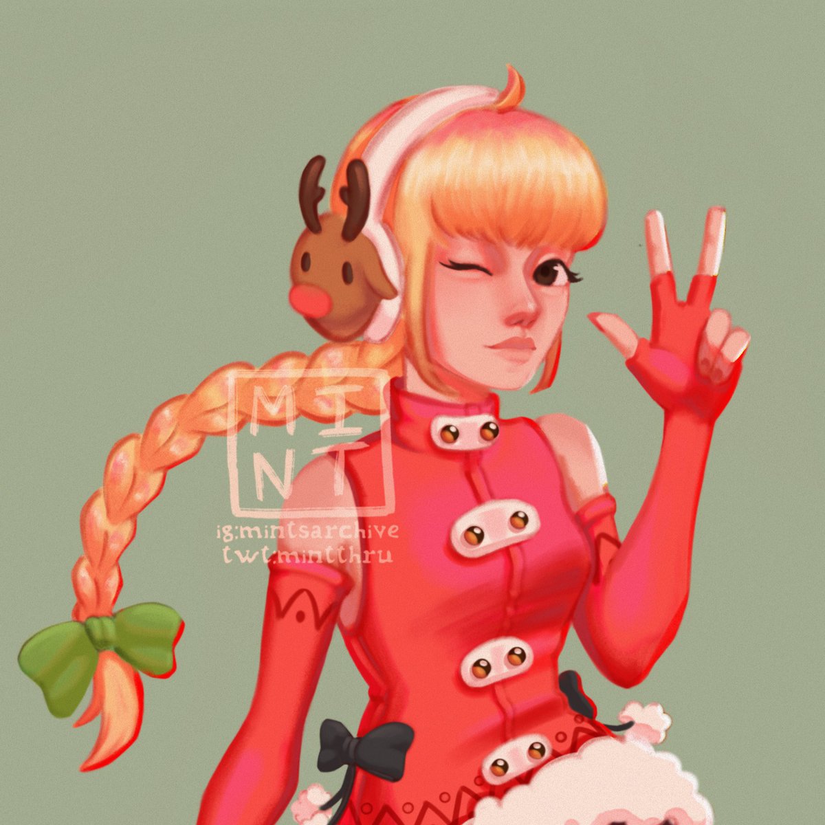 mintthru's tweet image. merry juno christmas🥳🥳

#Overwatch2 #Juno @PlayOverwatch