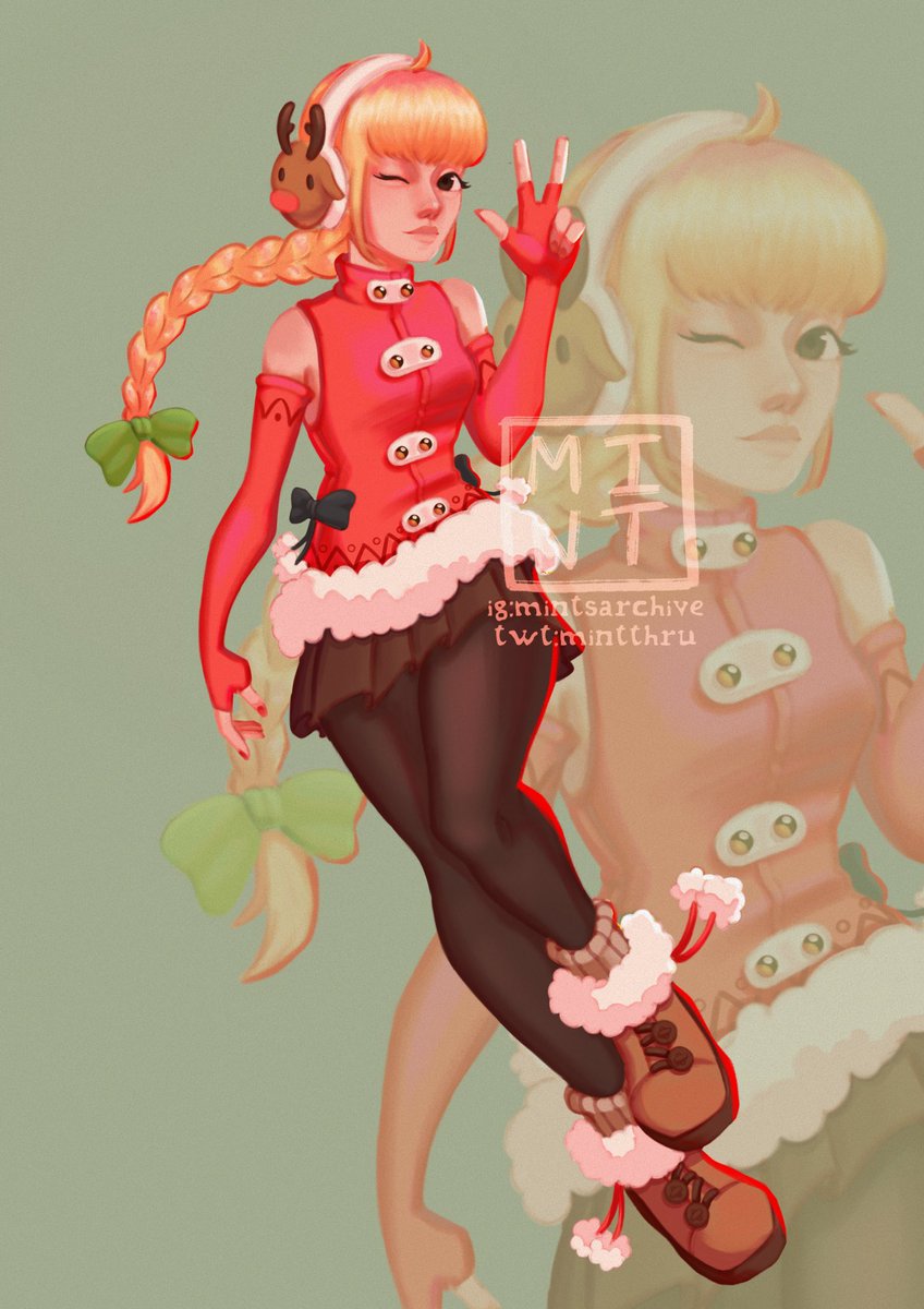 mintthru's tweet image. merry juno christmas🥳🥳

#Overwatch2 #Juno @PlayOverwatch