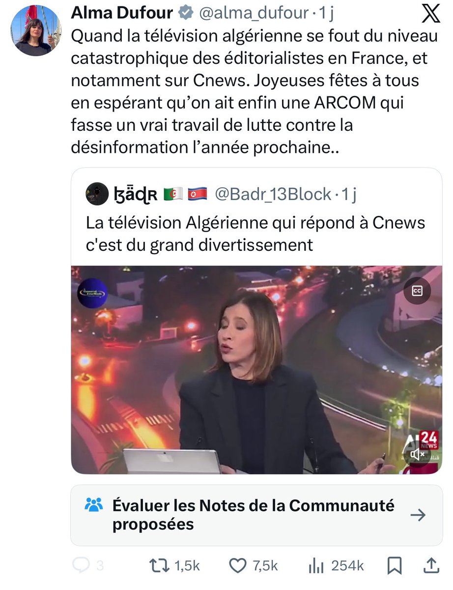 F_Desouche's tweet image. « Bravo AL24 » : plusieurs députés LFI relaient la séquence d’une émission de télévision algérienne qui a fait polémique il y a quelques jours