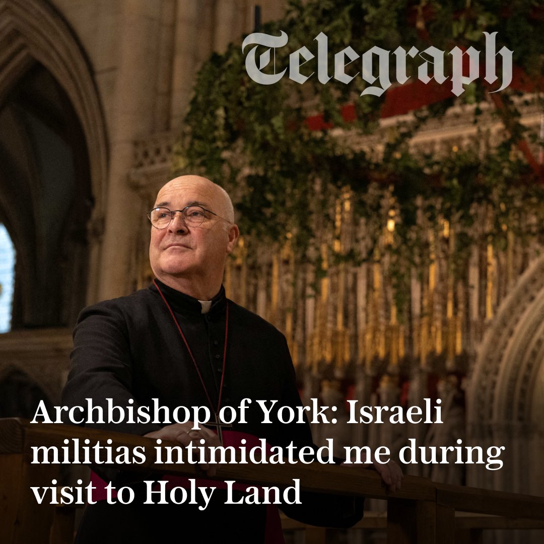 Telegraph's tweet image. 🔴 Most Rev Stephen Cottrell to reveal West Bank confrontation during Christmas Day sermon

Read the latest 👇
telegraph.co.uk/news/2025/12/2…