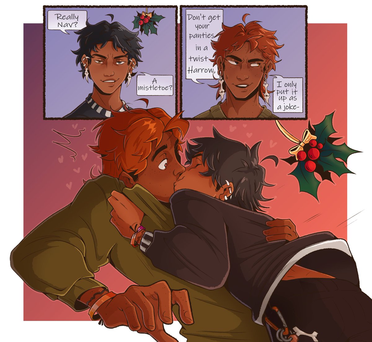 leftbooblover's tweet image. Merry Christmas everyone! A Griddlehark kiss as a present for you all :D