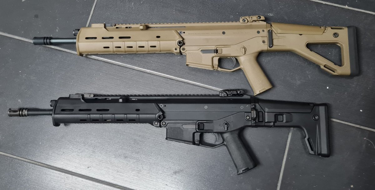 Both new arrivals to the collection both GBB 

The Tan Magpul Masada with the Beta Project kit and the Black is the KSC version.

#gbb #masada #Wolfgeorge