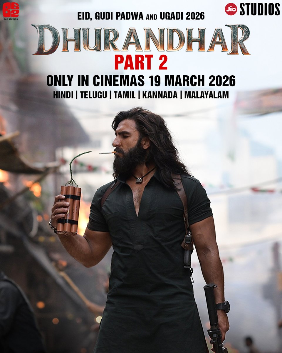 The storm is set to return, this time in Hindi, Telugu, Tamil, Kannada and Malayalam. 

Dhurandhar Part 2: The Revenge will take over cinemas on 19th March 2026.

<a href="/RanveerOfficial/">Ranveer Singh</a> #AkshayeKhanna <a href="/duttsanjay/">Sanjay Dutt</a> <a href="/ActorMadhavan/">Ranganathan Madhavan</a> <a href="/rampalarjun/">arjun rampal</a> #SaraArjun <a href="/bolbedibol/">TheRakeshBedi</a> <a href="/AdityaDharFilms/">Aditya Dhar</a>