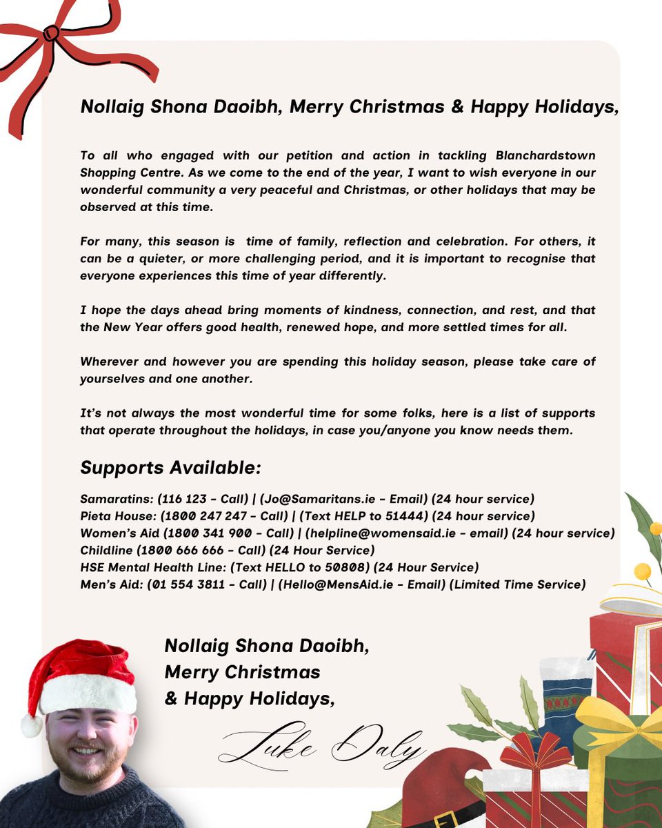 LukeDaly___'s tweet image. Nollaig Shona Daoibh, Merry Christmas &amp;amp; Happy Holidays to all 🎄 🎁  ❄️ ⛄️ 

#Nollaig #Christmas #Holidays
