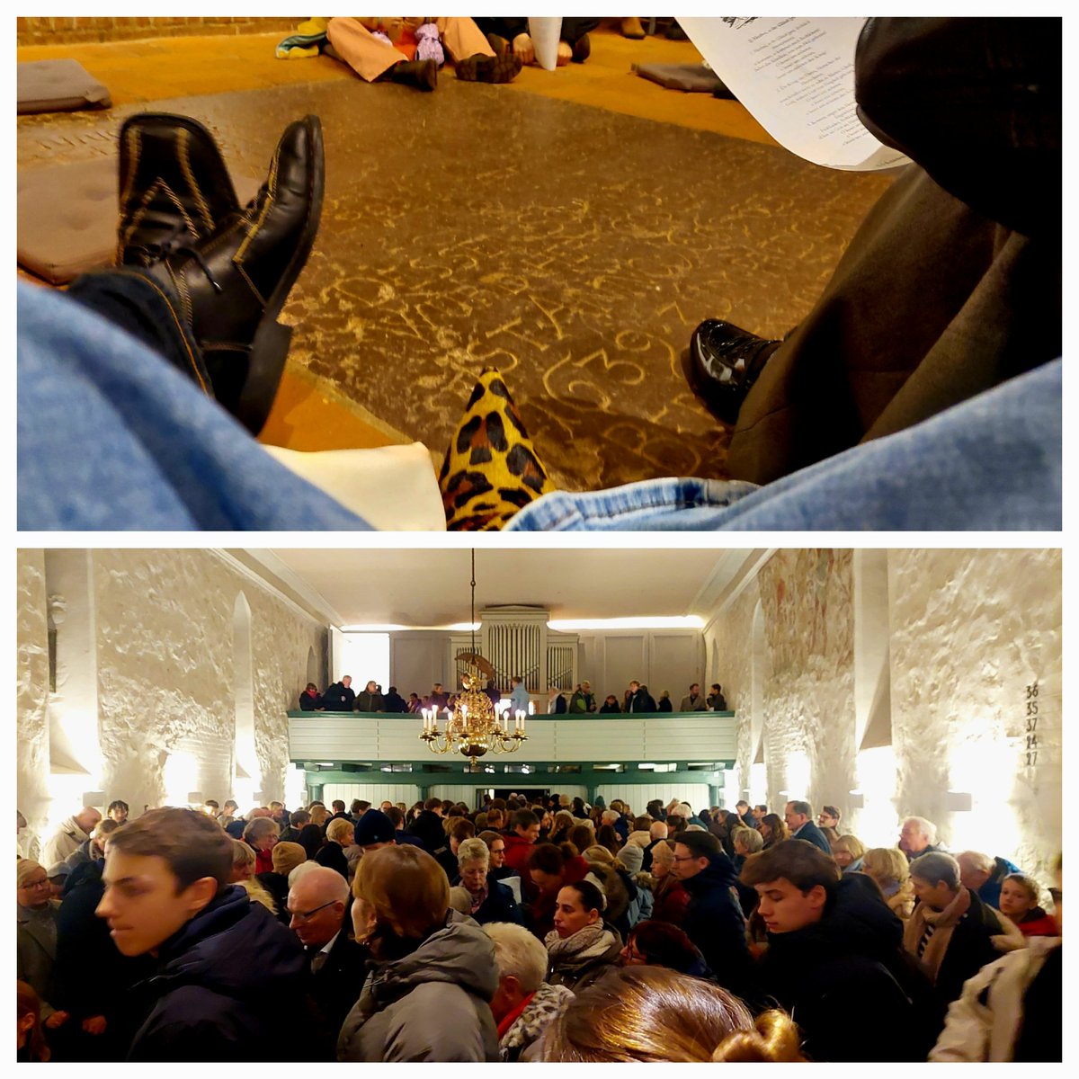 heikerichta's tweet image. Ganz wundervoller HeiligAbend gestern. Kirche zum Bersten voll wir saßen vorm Altar auf dem Boden. StilleNacht heiligeNacht mit so vielen Leuten - mega.
Festmenü (es gab Wild) mit den Schwiegers (ich mag sie sehr).
Jetzt nochmal Kirche.
#Weihnachten ich liebe alles daran 🎅🌲✨️