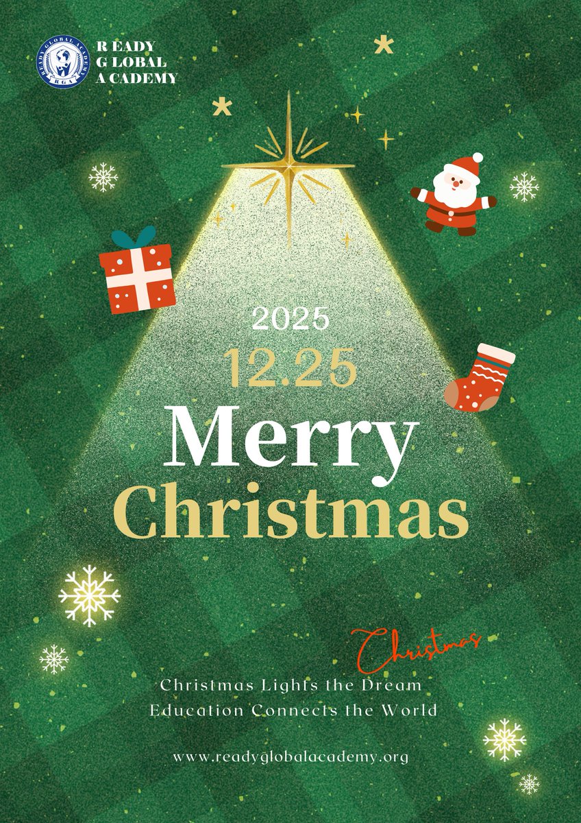 readyglobal's tweet image. ✨ Merry Christmas from Ready Global Academy.
May this season of light inspire learning, connection, and hope across the world.