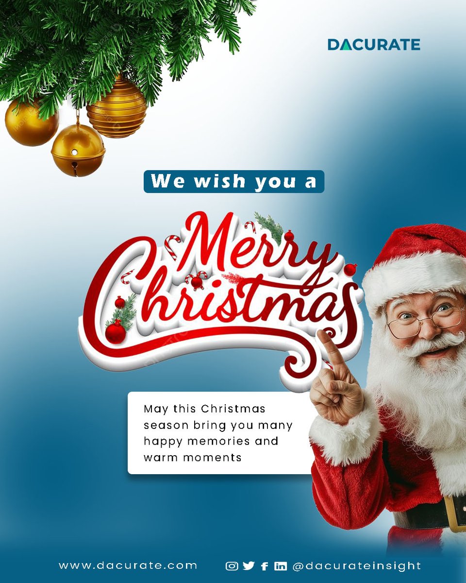 Merry Christmas from all of us at Dacurate. ❤️

Thank you for supporting our mission to empower young leaders may your holidays be filled with peace and laughter.

#merrychristmas❤️ 
#dacurateinsight