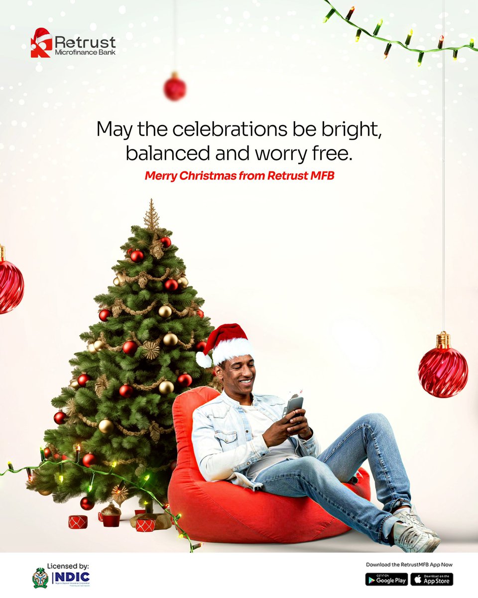 retrustmfb's tweet photo. Christmas is here, and it feels beautiful 🎄

Wishing you moments of warmth, laughter, and calm 😊

May your home be bright and your joy last ⭐️✨

From all of us at Retrust Microfinance Bank, Merry Christmas ❤️ https://t.co/GGJiSI7lcj