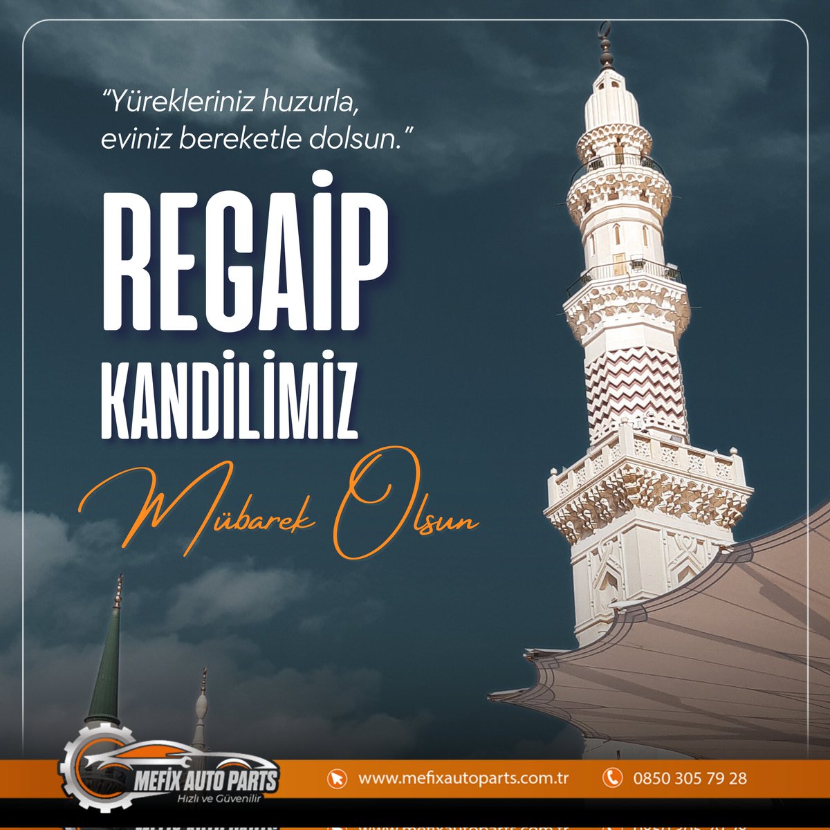 “Duaların kabul olduğu bu mübarek gecede, gönlünüz huzurla dolsun. Kandiliniz mübarek olsun 🌙✨”