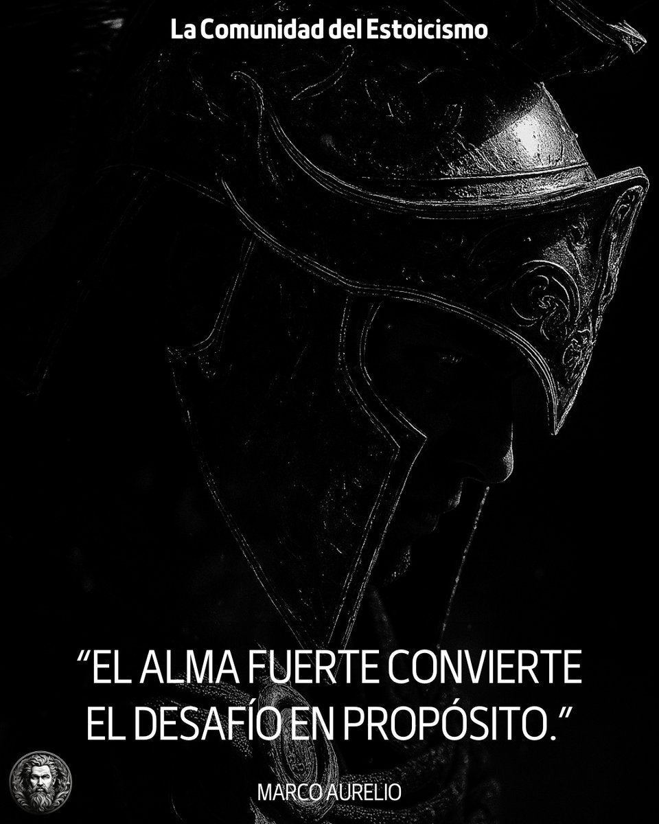 “El alma fuerte convierte el desafío en propósito.” — Marco Aurelio

#estoicismo