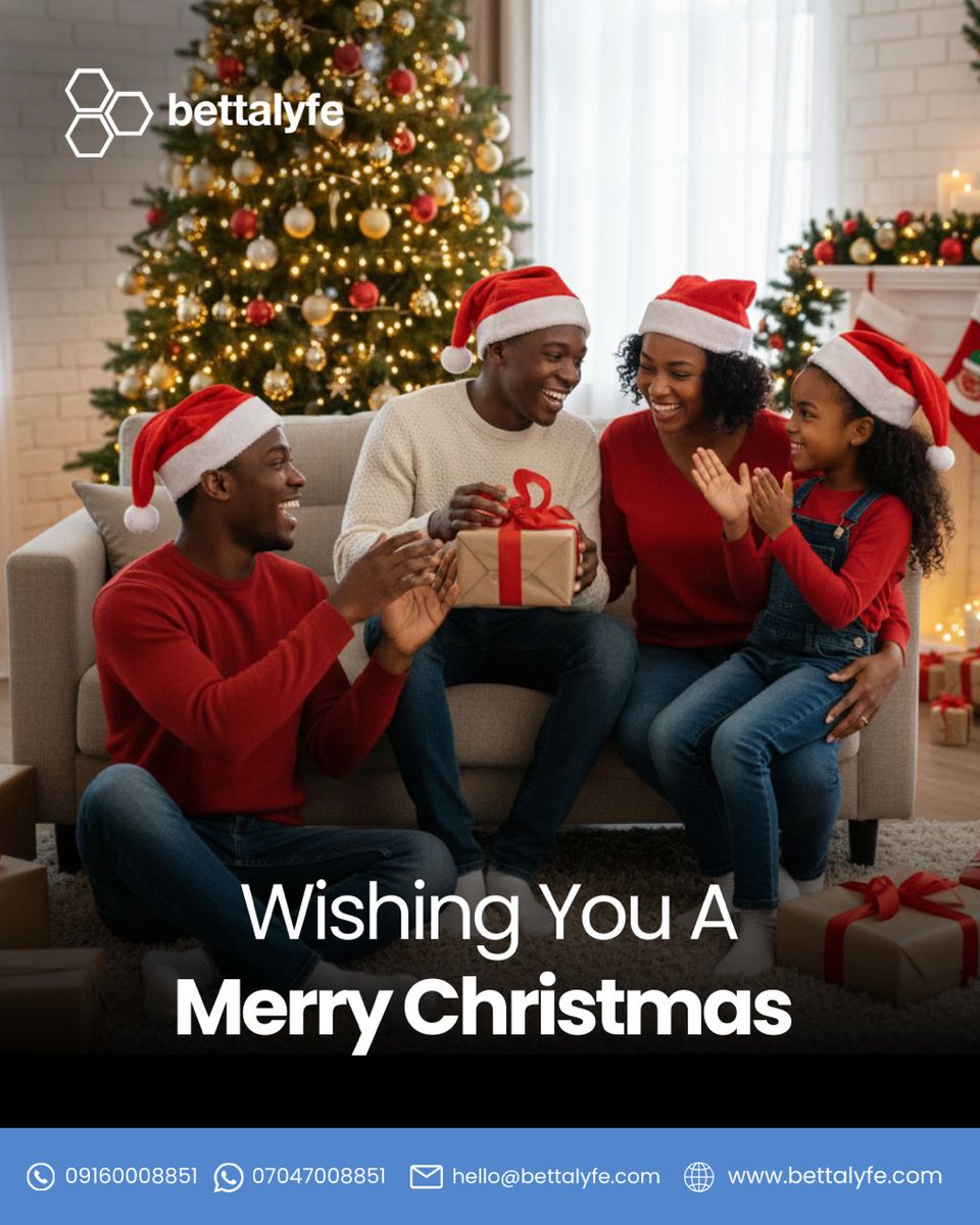 hellobettalyfe's tweet photo. The true gift of the season is togetherness,and the confidence that tomorrow is secure. We’re committed to protecting what matters most.
Merry Christmas from BettaLyfe 🎄
https://t.co/iMjQR19YZR
#BettaLyfe 
#SmartSaving
 #Pension 
#FinancialSecurity 
#LifeMadeEasy https://t.co/tilkIftasO