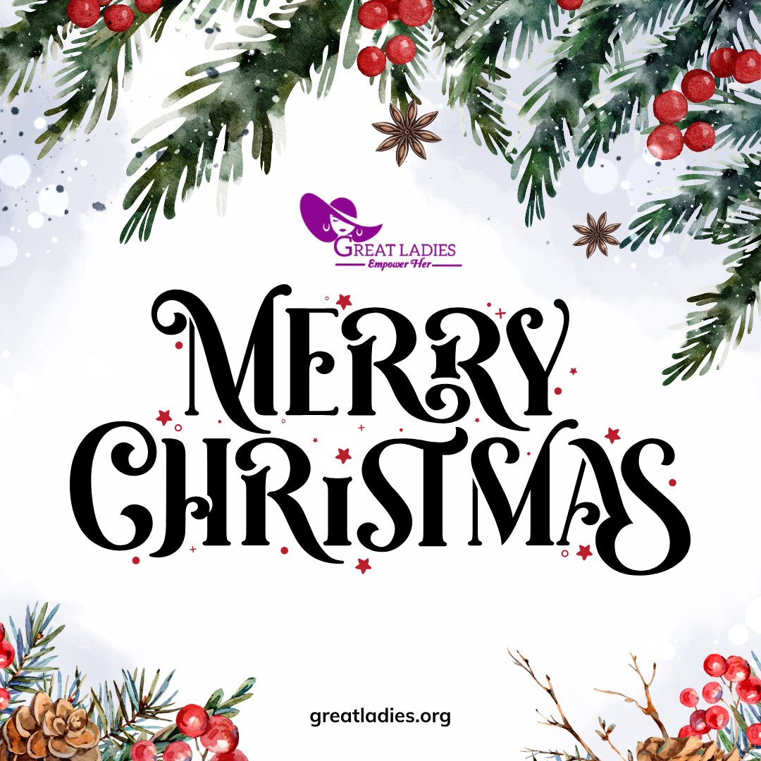 Merry Christmas from Great Ladies Organisation
As we celebrate the season of love and giving, we thank our community for standing with us in empowering women and girls. 
May your holidays be warm, peaceful, and meaningful.

#MerryChristmas2025