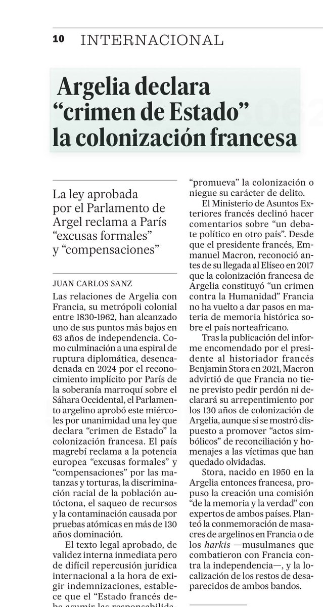El que no s’explica és que la colonització francesa va posar fi a segles d’esclavització de milions d’europeus cristians capturats en actes de pirateria, i que en això es basava l’economia d’Alger.