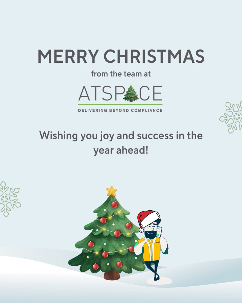 ATSPACE_LTD's tweet photo. Merry Christmas from the ATSPACE team! 🎄 Wishing you a joyful holiday season and a prosperous New Year. 

Looking ahead to 2026: Ensure your projects start the year compliant! Explore our full range of services https://t.co/gIeV9BPEid 

#ChristmasGreetings https://t.co/Mj3lo4YRid