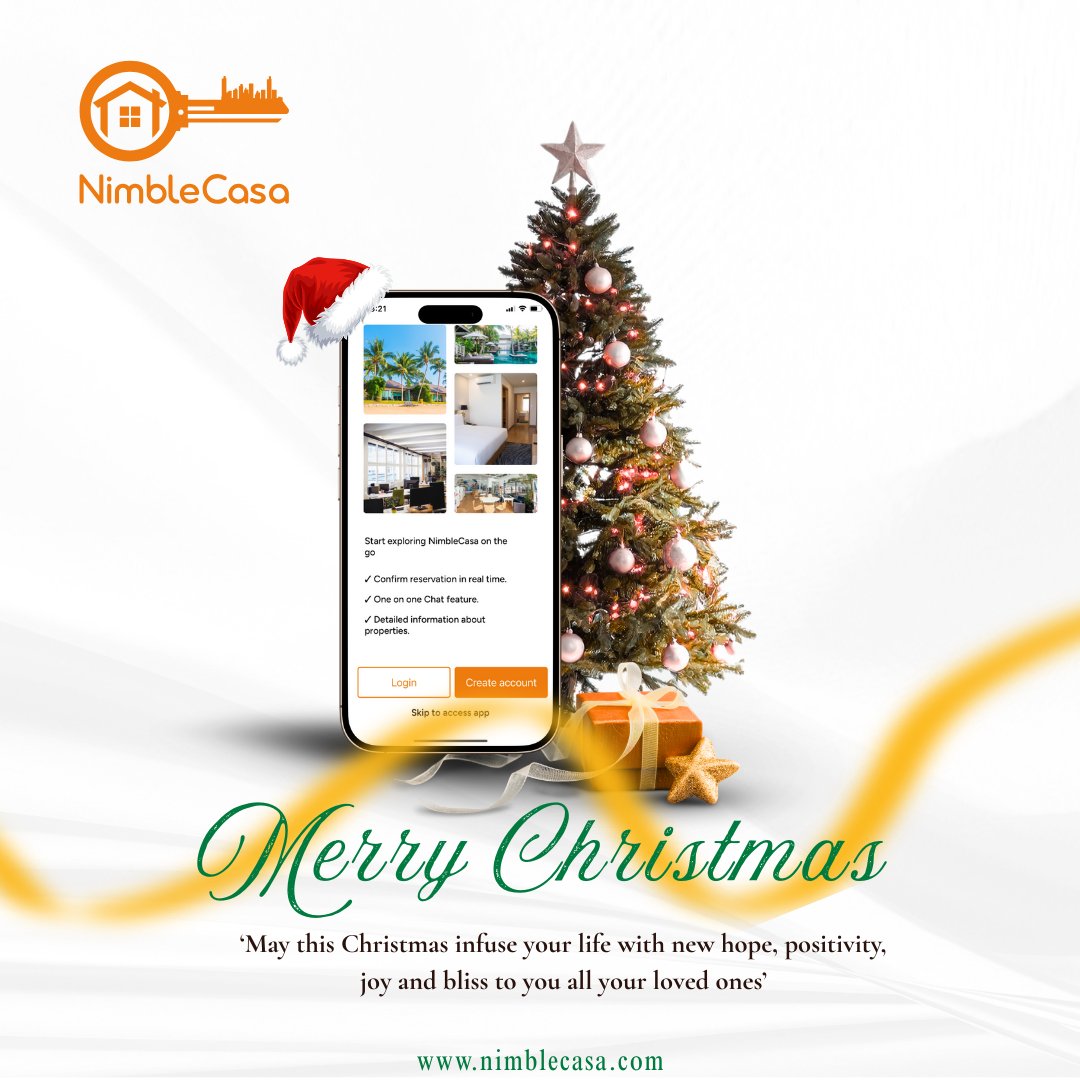 NimbleCasa's tweet photo. Christmas feels better when you stay right.
Celebrate love, comfort, and unforgettable moments in a space that feels like home.

Wishing you a Christmas filled with love, laughter, and cherished moments with family and friends.
#MerryChristmas #NimbleCasa https://t.co/lH08e3pubU