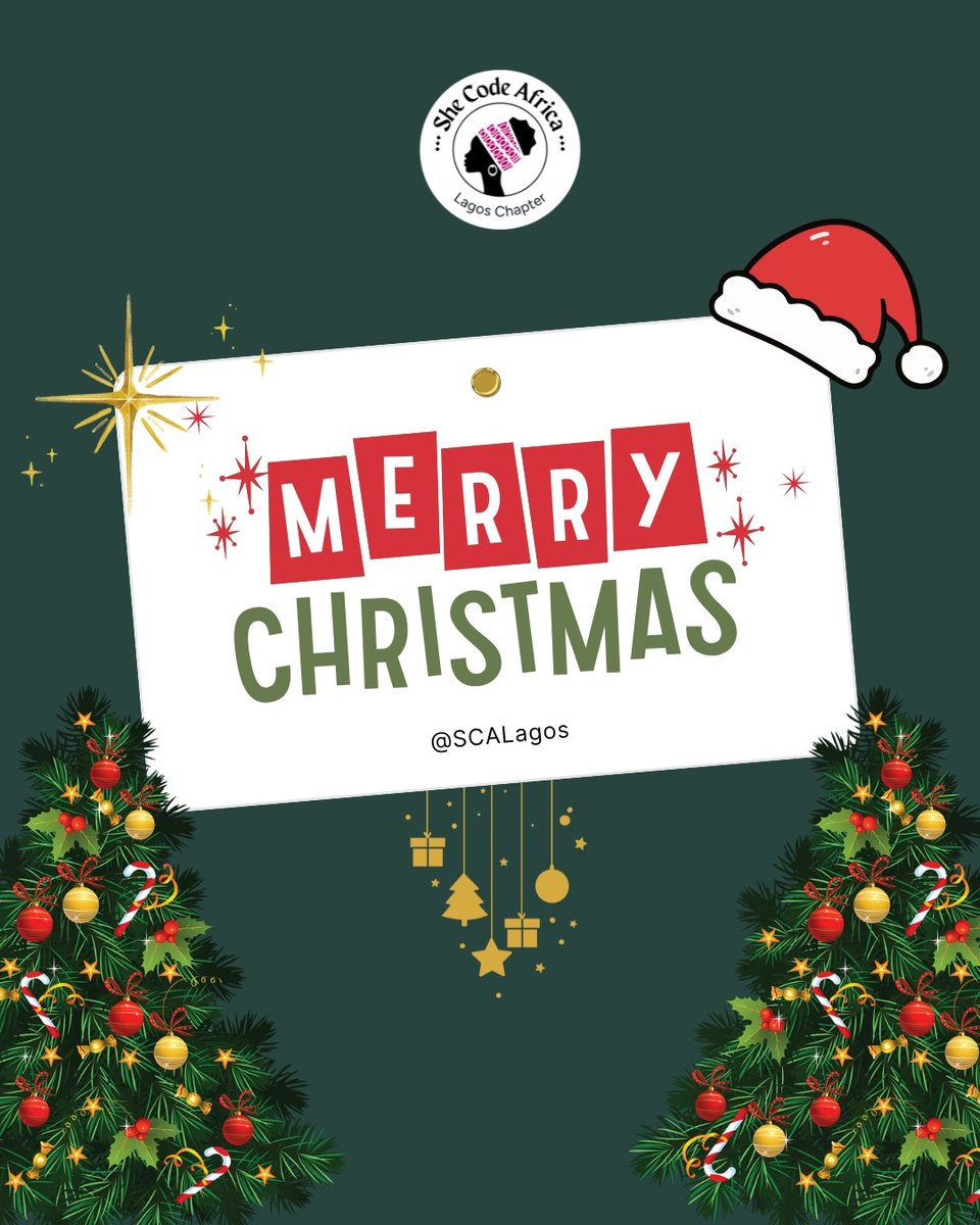 Merry Christmas to the incredible women of SCA Lagos! 

Today, we celebrate the community we’ve built and the stories we’ve written together this year.
Enjoy the break, Sis. You’ve earned it. 

#SCALagos 
#SheCodeAfrica 
#WomenInTech 
#ChristmasInLagos