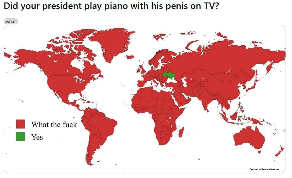 Serezyk's tweet image. «Ваш президент играл пенисом на пианино по телевидению?»
Кто же это такой уникальный?                                                          "Did your president play his penis on the piano on television?"

 Who is this unique person?